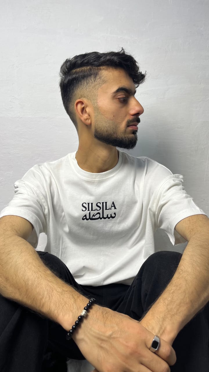 SILSILA WHITE CHICAGO HEART DROP SHOULDER TEE