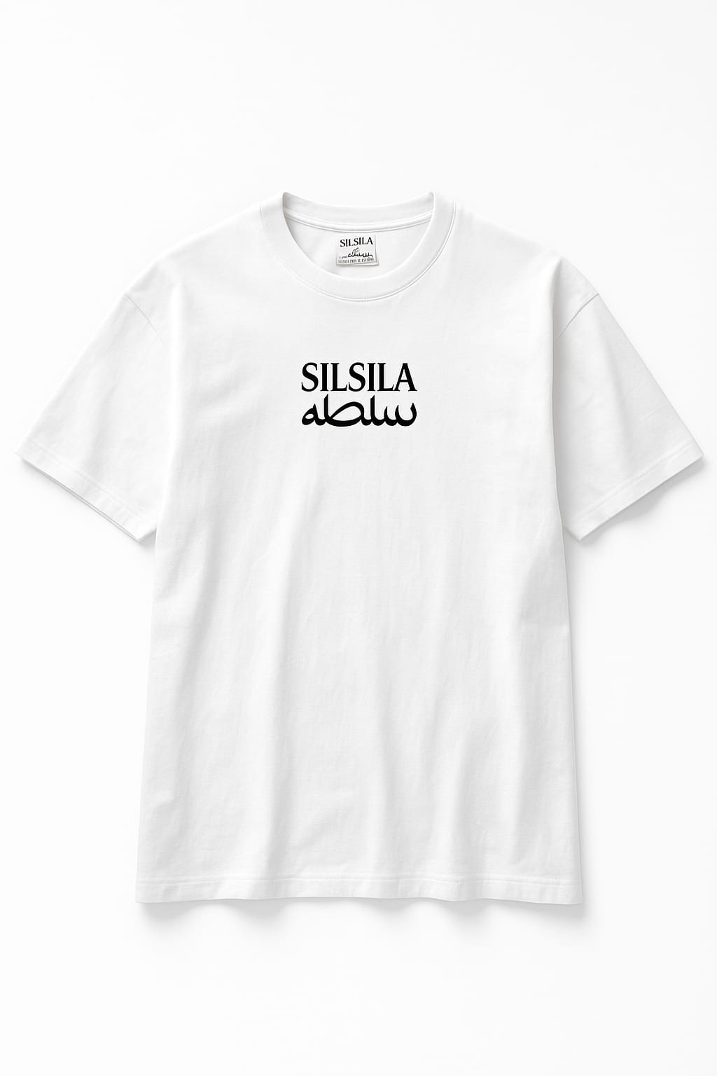 SILSILA WHITE BREAKY DROP SHOULDER TEE